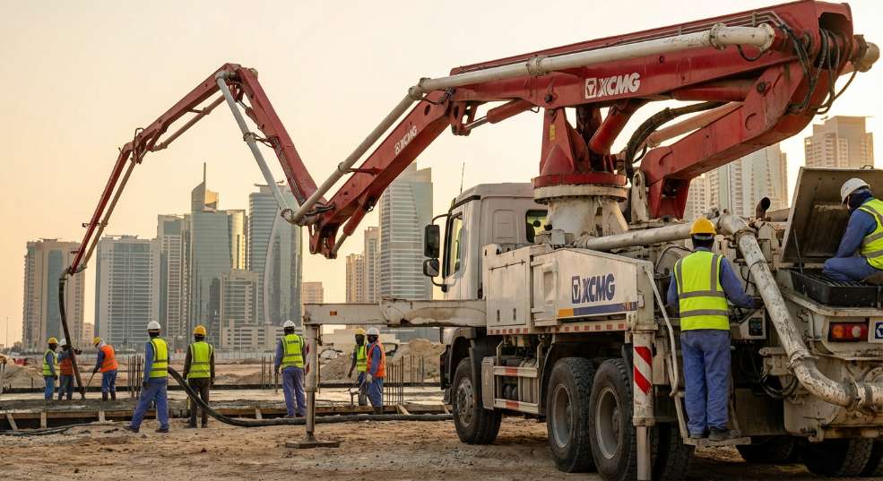 星夜“出海”中东！徐工混凝土机械开启2025新征程