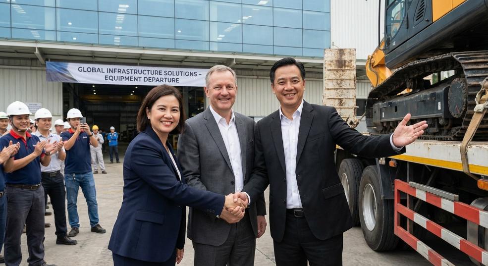 吹响奋进冲锋号！中联重科土方机械首批经销商设备成功发车！