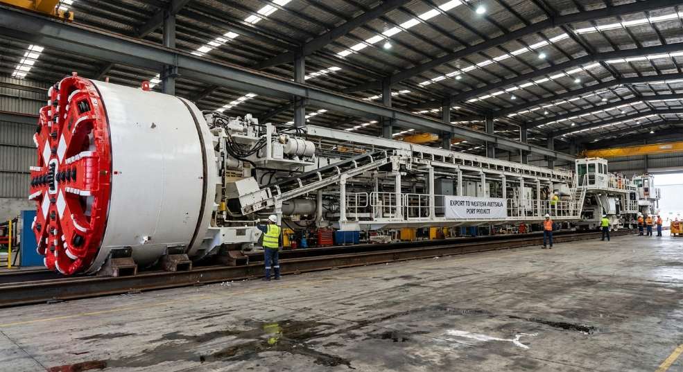 直径超5层楼高！我国出口海外最大直径盾构机下线