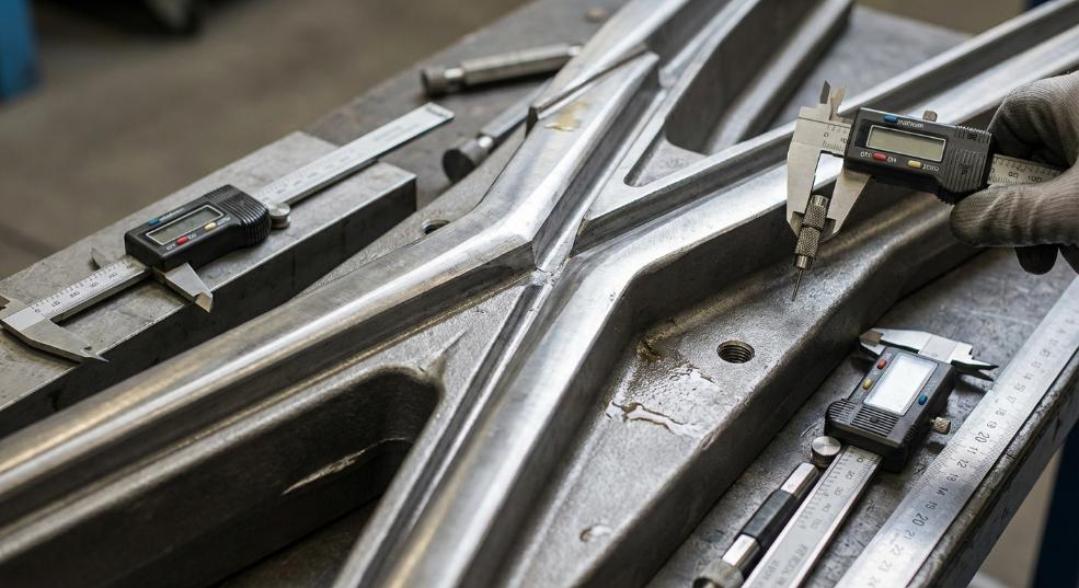 国内第一组纯净钢辙叉正式下线