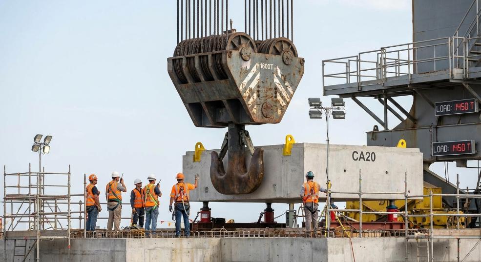我国核电建设领域首个!1600吨大型龙门吊完成吊装作业 我国核电建设领域首个!1600吨大型龙门吊完成吊装作业