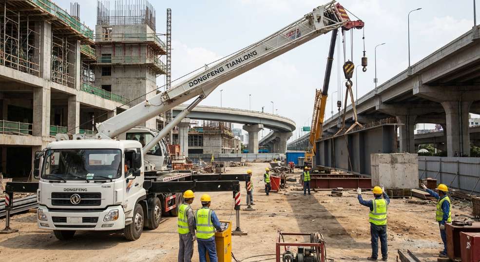 湖北合力专用车 东风天龙小三轴随车吊 起重机 湖北合力专用车 东风天龙小三轴随车吊 起重机