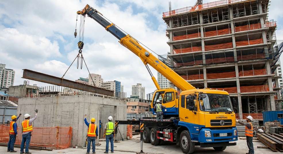 湖北合力专用车 东风后双桥随车吊 起重机