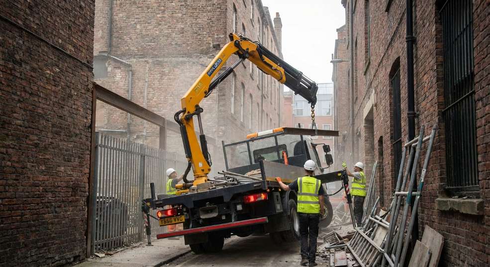 湖北合力专用车 东风天龙后双桥随车吊 起重机