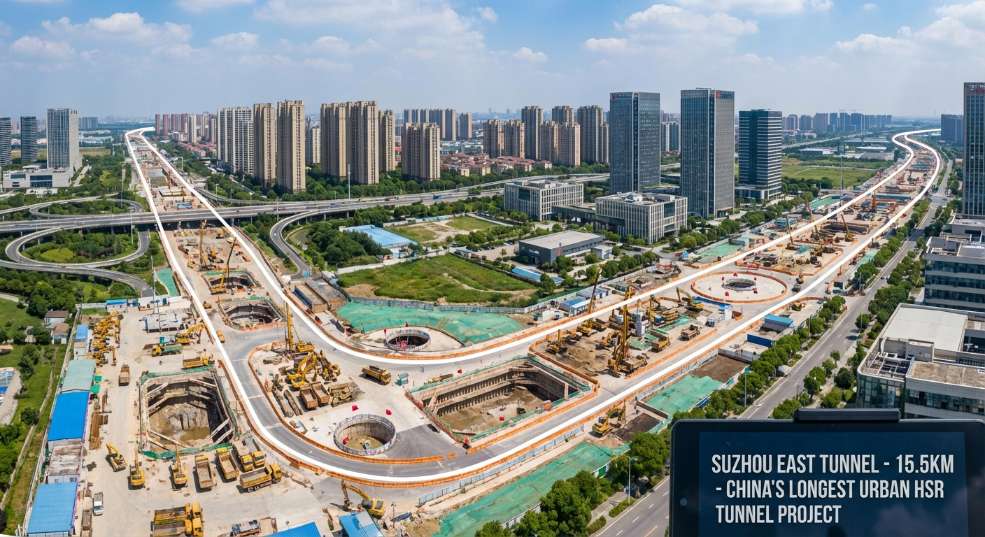 全国最长城市高铁隧道开始掘进! 全国最长城市高铁隧道开始掘进!