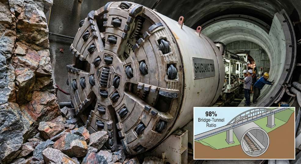 攻克极限地层掘进 都四山地轨道交通首个盾构隧道贯通