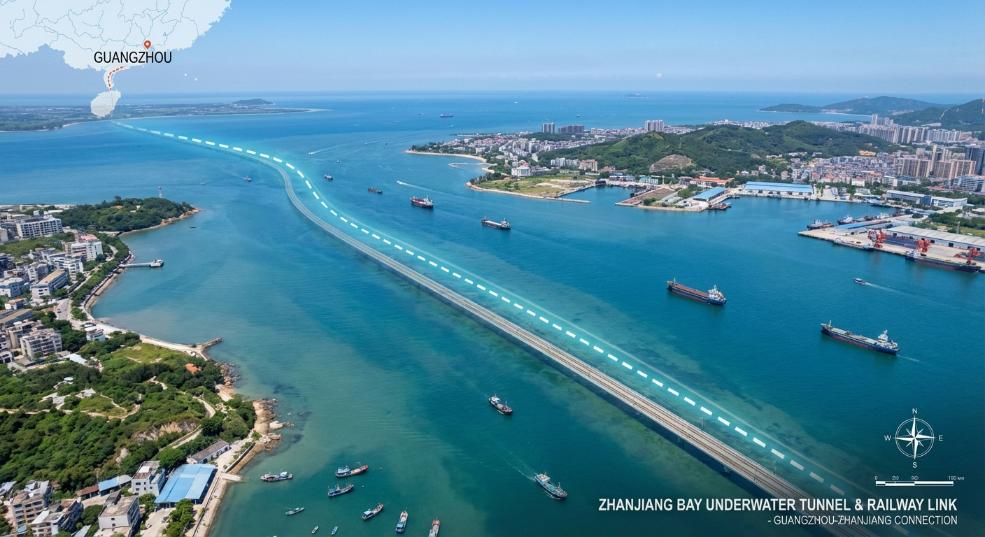 广湛高铁湛江湾海底隧道贯通! 广湛高铁湛江湾海底隧道贯通!
