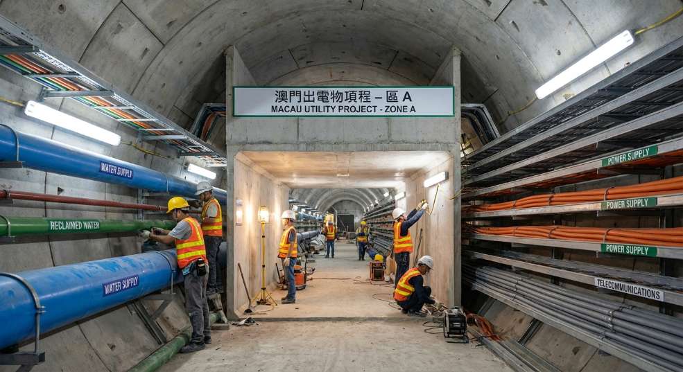 隧道股份城建国际承担的澳门共同管道项目启动! 隧道股份城建国际承担的澳门共同管道项目启动!