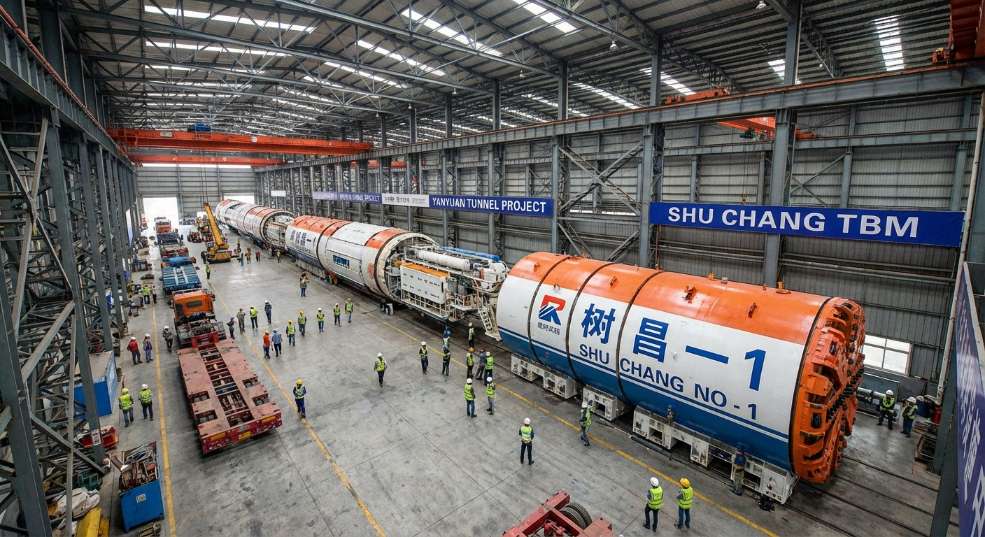 西南首台同步平导多支护敞开式TBM下线! 西南首台同步平导多支护敞开式TBM下线!