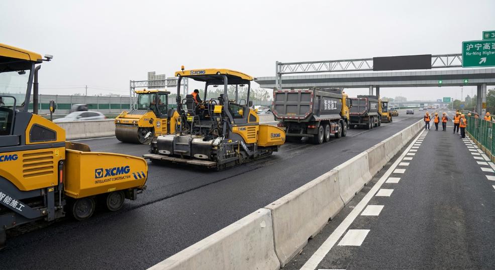 无人化！徐工数字化智能施工集群再次“现身”沪宁高速