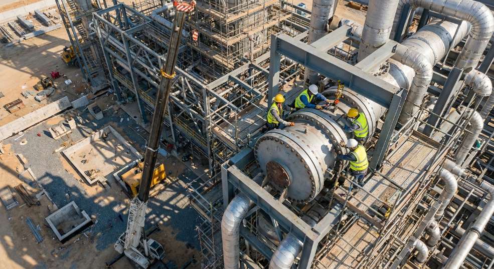 中建安装承建的全球最长丙烷丙烯分离塔成功吊装