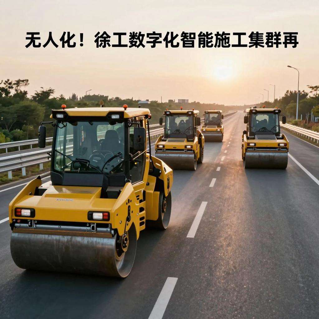 无人化!徐工数字化智能施工集群再次“现身”沪宁高速 无人化!徐工数字化智能施工集群再次“现身”沪宁高速
