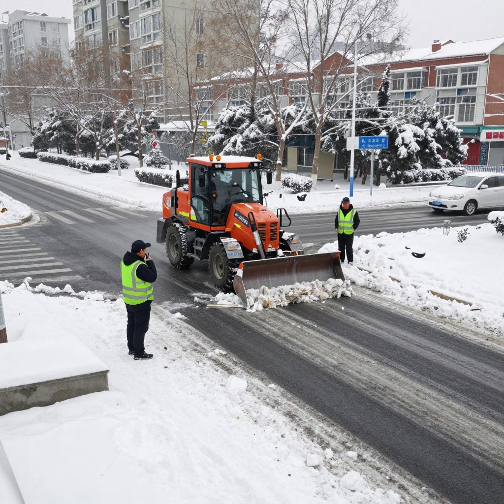 除雪作业，徐工平地机保障道路出行