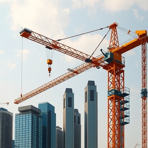 中国铁建R8000-320型塔机首吊完成：最大起重量320吨