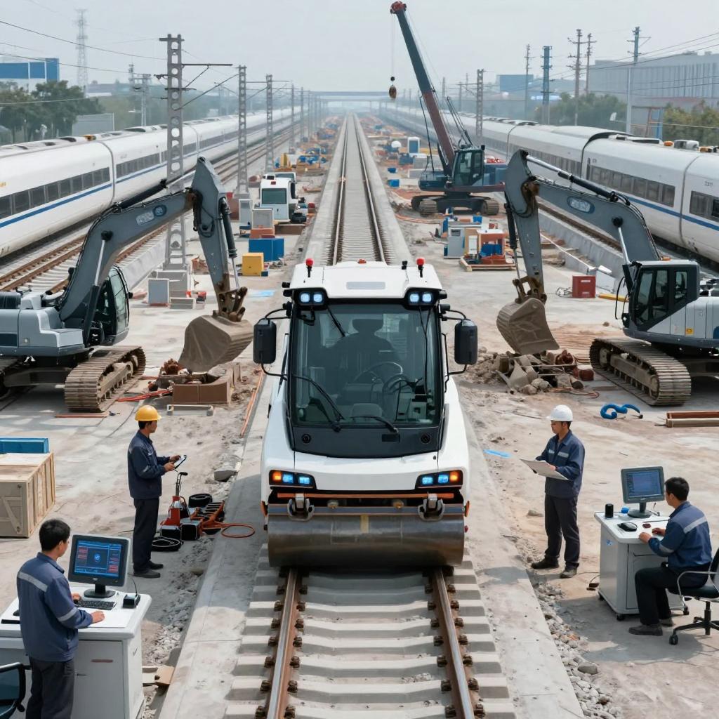 智慧施工 科技赋能！柳工无人驾驶压路机助力包银高铁高品质建设