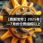 【数据发布】2025年1—7月份全国规模以上工业企业利润下降1.7% 【数据发布】2025年1—7月份全国规模以上工业企业利润下降1.7%