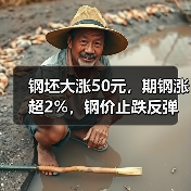 钢坯大涨50元,期钢涨超2%,钢价止跌反弹 钢坯大涨50元,期钢涨超2%,钢价止跌反弹