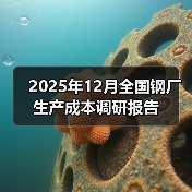2025年12月全国钢厂生产成本调研报告