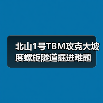 北山1号TBM攻克大坡度螺旋隧道掘进难题 北山1号TBM攻克大坡度螺旋隧道掘进难题