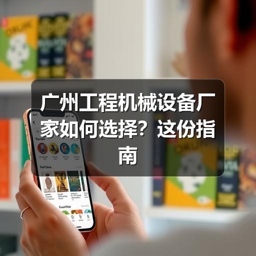 广州工程机械设备厂家如何选择?这份指南帮你避坑 广州工程机械设备厂家如何选择?这份指南帮你避坑