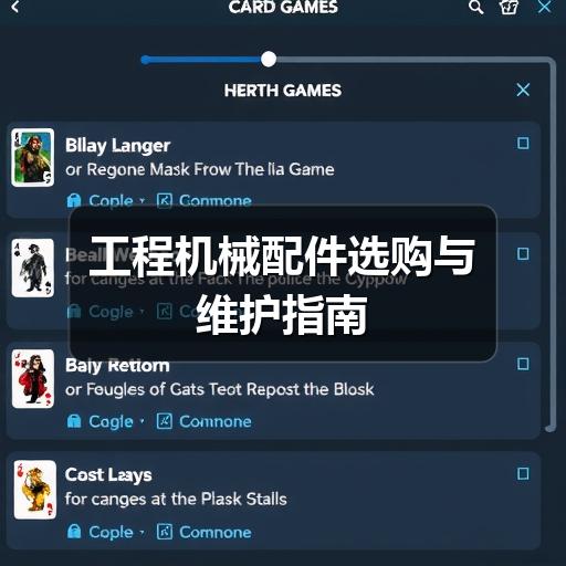 工程机械配件选购与维护指南
