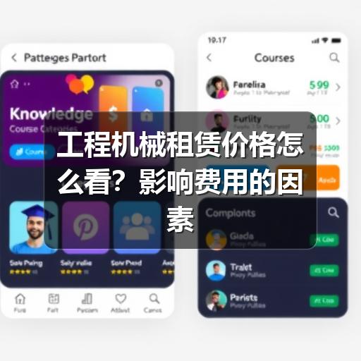 工程机械租赁价格怎么看？影响费用的因素与询价注意事项