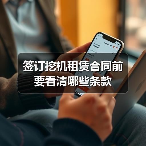 签订挖机租赁合同前要看清哪些条款 签订挖机租赁合同前要看清哪些条款